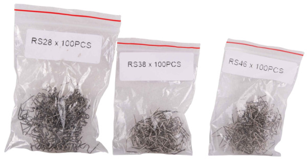 Spony do zváračky plastov, RS16-RS46, 600 ks, GEKO 2