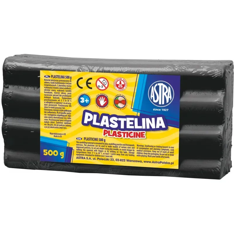 ASTRA Plastelína 500g Čierna, 303117013