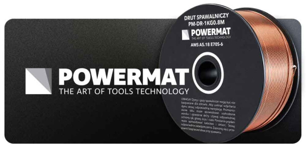 Drôt zvárací SG2 s medeným povlakom 0,8 mm, cievka 1kg, POWERMAT 9