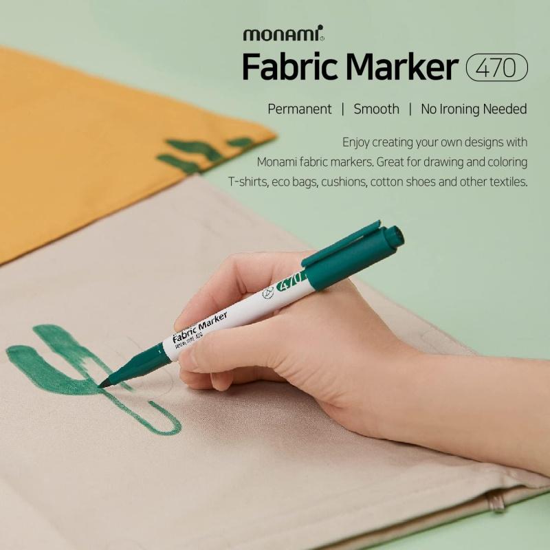 MONAMI Sada popisovačov na textil FABRIC MARKER 470, 15+1ks