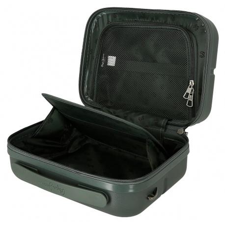 JOUMMA BAGS ABS Cestovný kozmetický kufrík PEPE JEANS ACCENT Verde, 21x29x15cm, 9L,7693933
