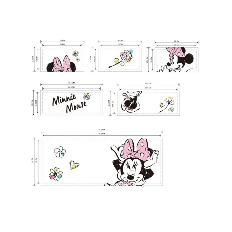 Drevený regál / organizér na hračky MINNIE MOUSE, WD13677 1