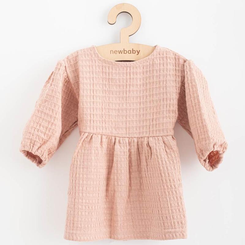 Dojčenské mušelínové šaty New Baby Comfort clothes ružová 86 (12-18m)