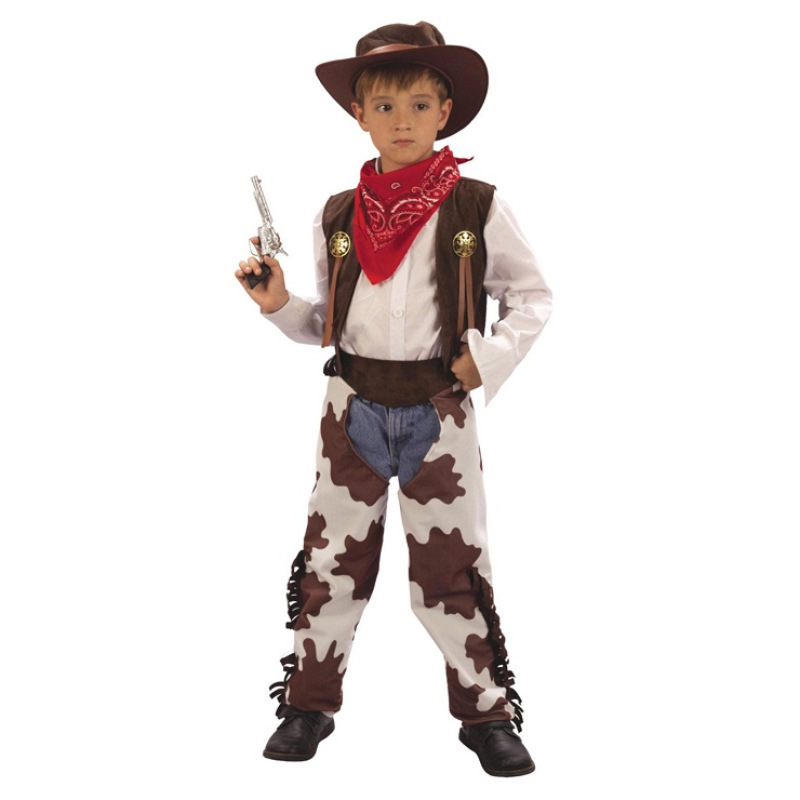 Šaty na karneval - Kovboj, 120 - 130 cm