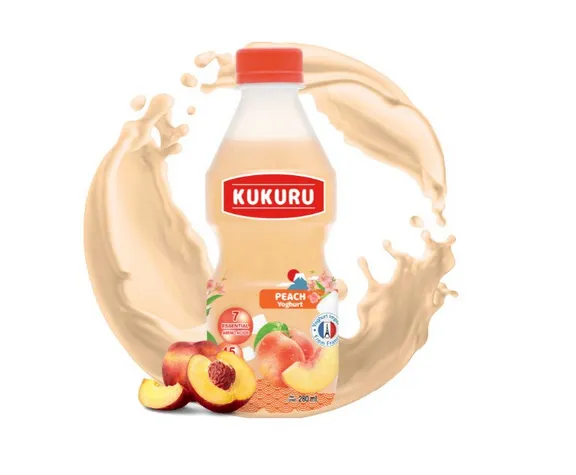 Kukuru Peach Yoghurt Nata De Coco 280ml THA