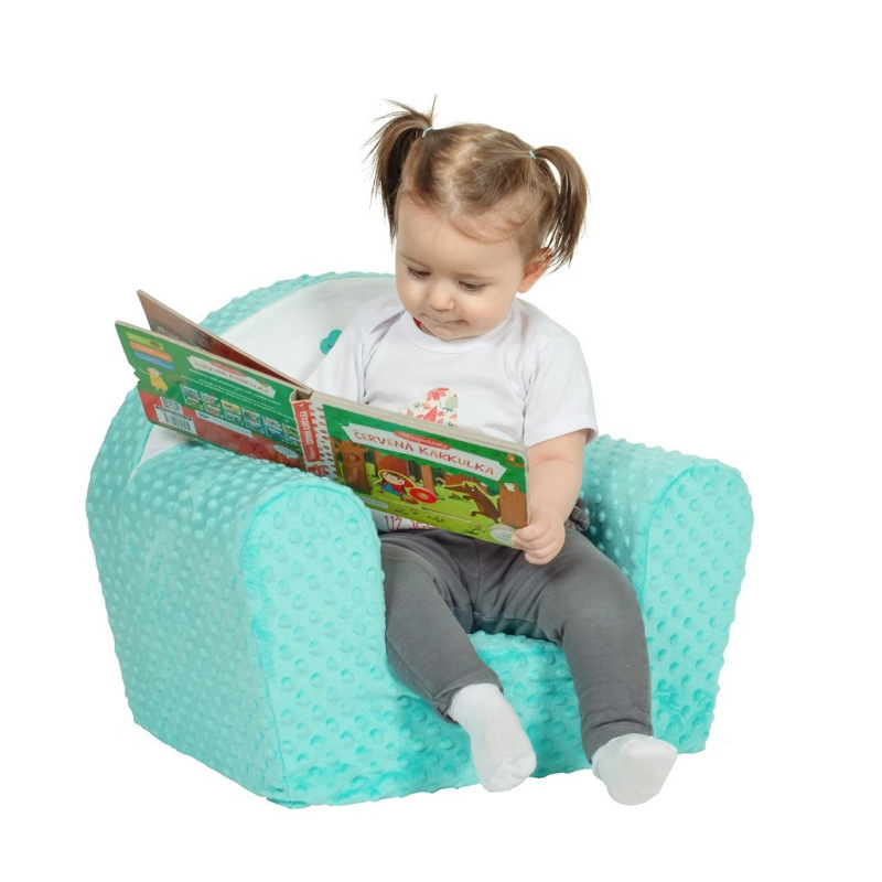 Detské kreslo z Minky New Baby Líška mätové 4