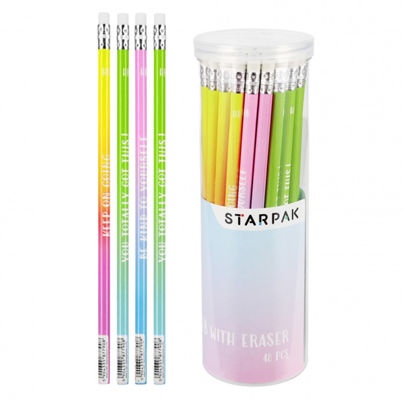 Ceruzky s gumou v tube Ombré