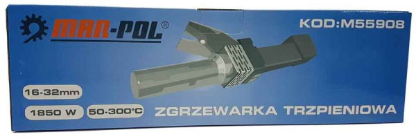 Polyfúzna zváračka 1850 W s nadstavcami 16, 20, 25, 32, mm, 50-300°C, MAR-POL 2