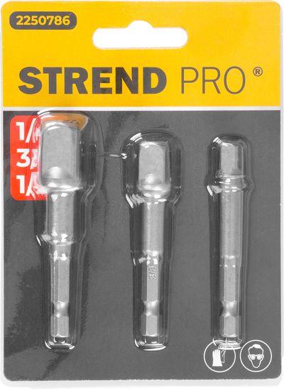 Sada adaptérov Strend Pro, do vŕtačky, 1/4", 3/8", 1/2"