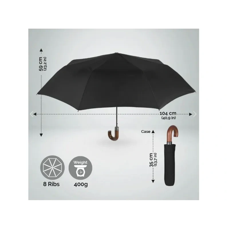 Automatický skladací dáždnik Perletti Time Nero, 26351 2
