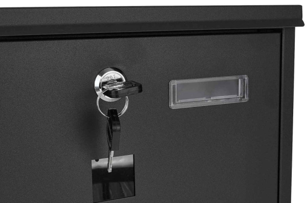 Poštová schránka 34 x 30 x 10 cm, čierna, GEKO 7