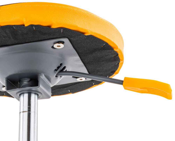 Stolička kruhová s pojazdovými kolieskami, výška sedenia 40-52 cm, POWERMAT 6
