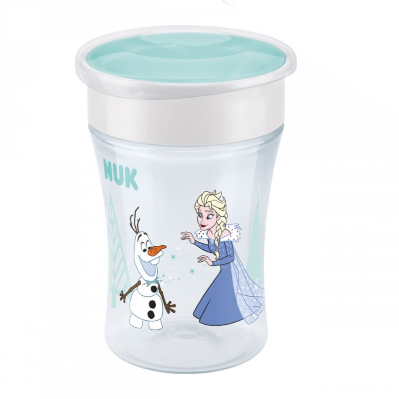 Detský hrnček Mini Magic NUK 360 ° s viečkom Frozen Elsa 230 ml