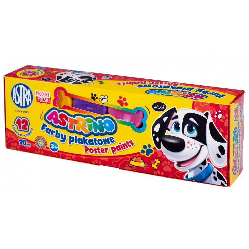 Školské temperové farby v kelímku Astrino, 12x20ml, 301221004