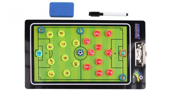 Merco Fotbal 64 magnetická trénerská tabuľa, s klipom