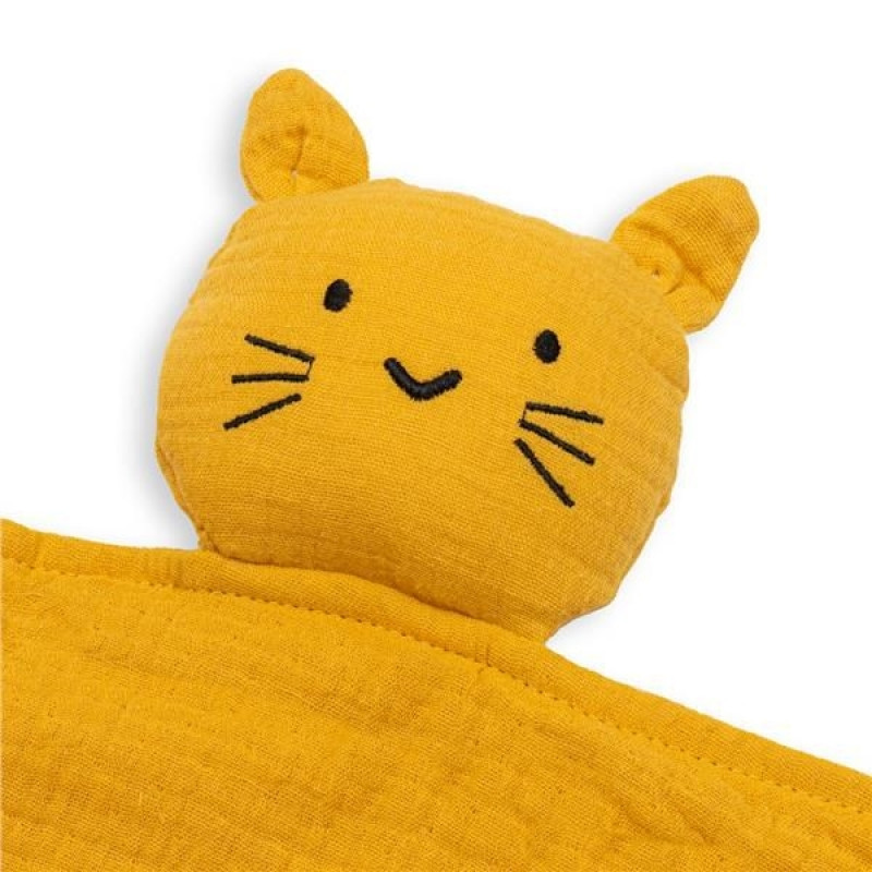 Mušelínový usínáčik New Baby Cat mustard 1