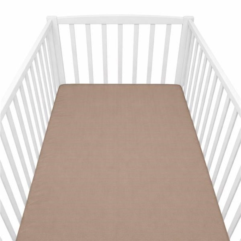 Bavlnené prestieradlo do postieľky New Baby 120x60 cm cappuccino 1