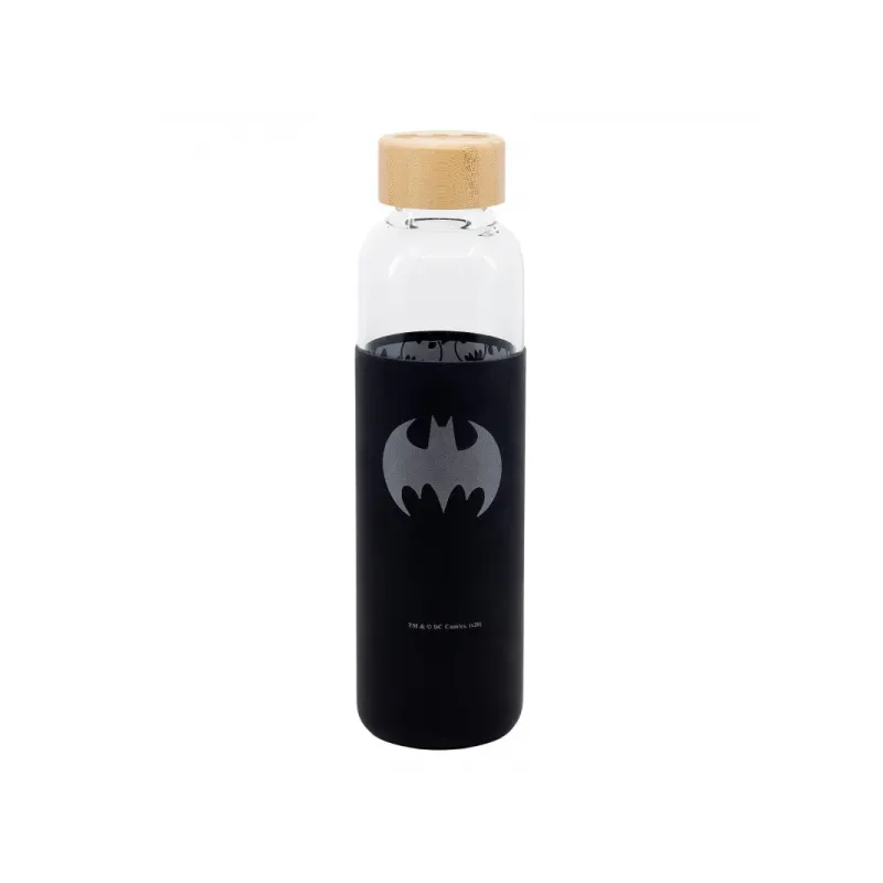 Sklenená fľaša so silikónovým povrchom BATMAN 585ml, 85513