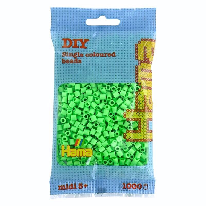 Pastelovo zelené zažehľovacie korálky 1000ks MIDI