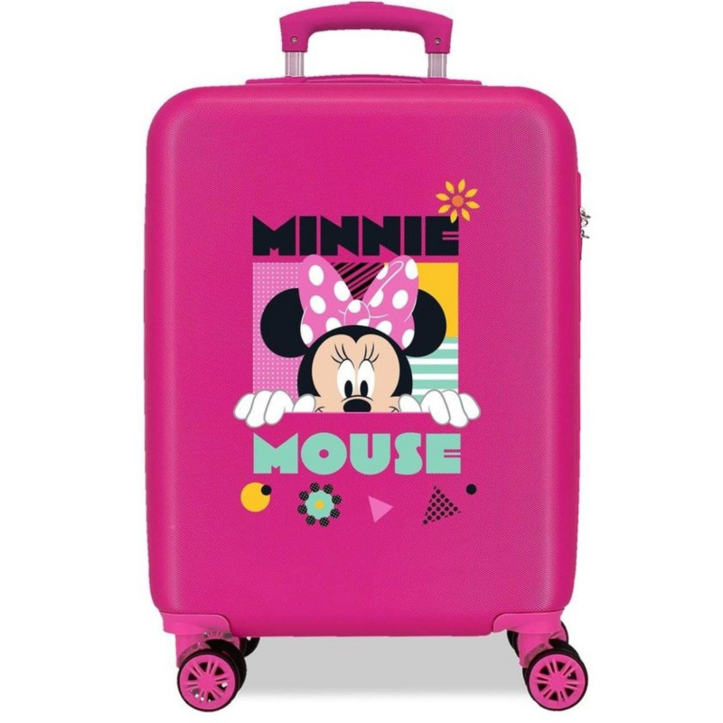 Malý kabínový kufor Minnie Mouse Geometric ružový, 55x38x20cm, 34L, 4021145 (small)