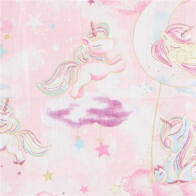 Bavlnené plienky s potlačou New Baby 70x80 cm 3 ks DIEVČA 5