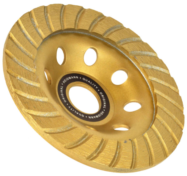 Brúsny diamantový kotúč 125 x 22 mm TURBO, bez závitu, na betón, HEIDMAN 1