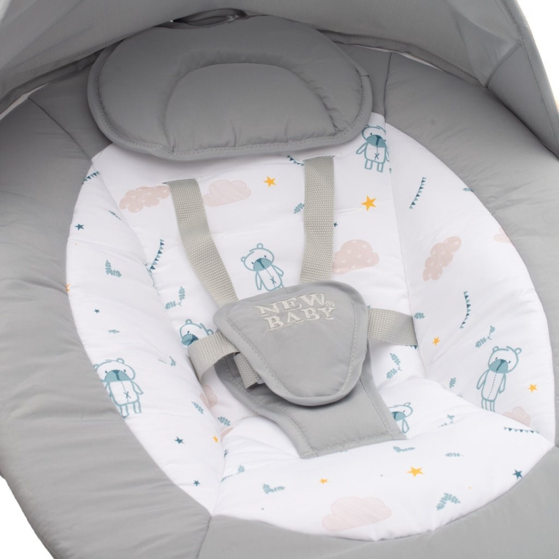 Detské hojdacie lehátko NEW BABY TEDDY PLUS s vibráciou 5