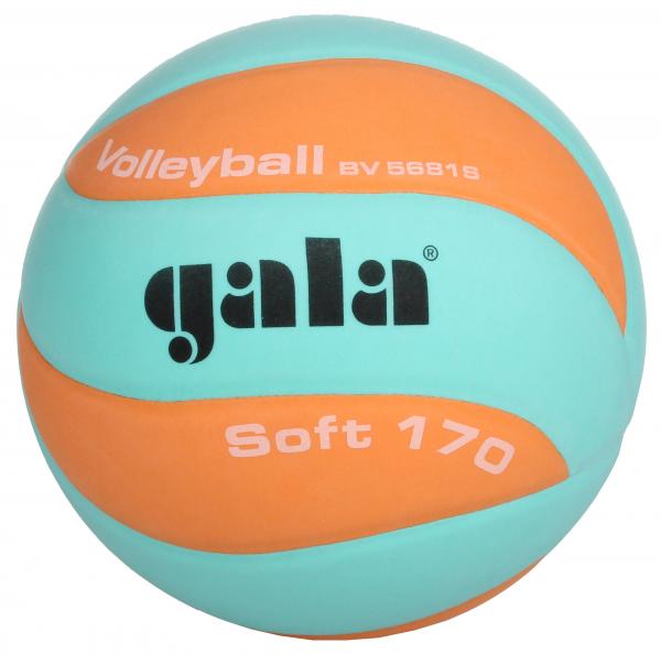 Gala BV5681S Soft 170 volejbalová lopta tyrkysová-oranžová v.5