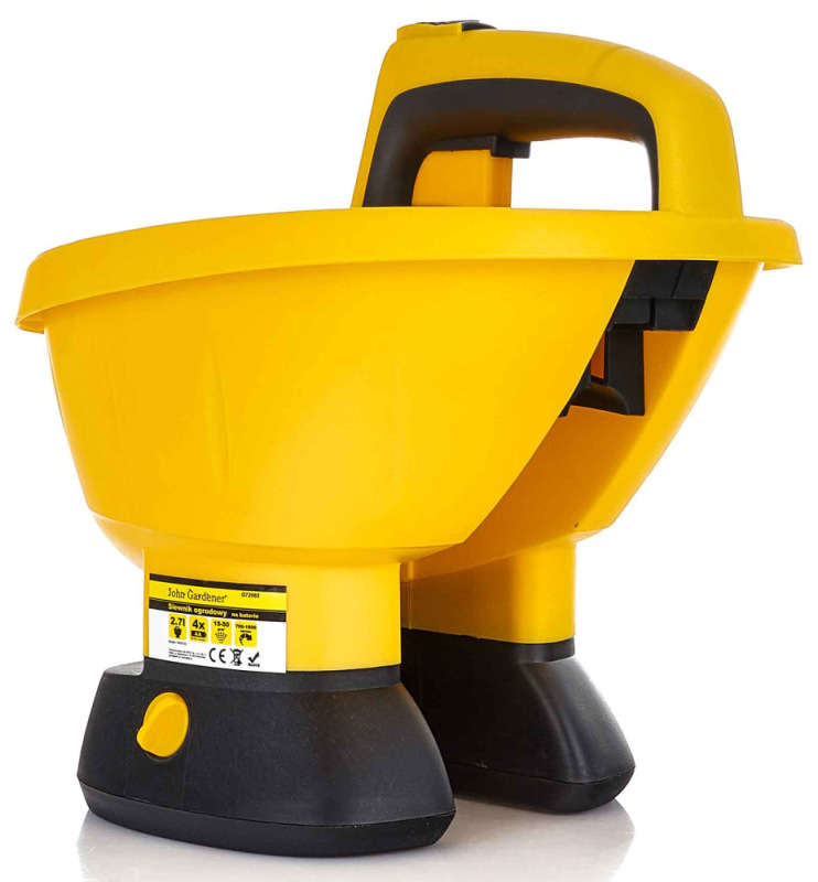 Akumulátorové rozmetadlo trávnikového semena a hnojív, objem 2,7 litra, GEKO 18