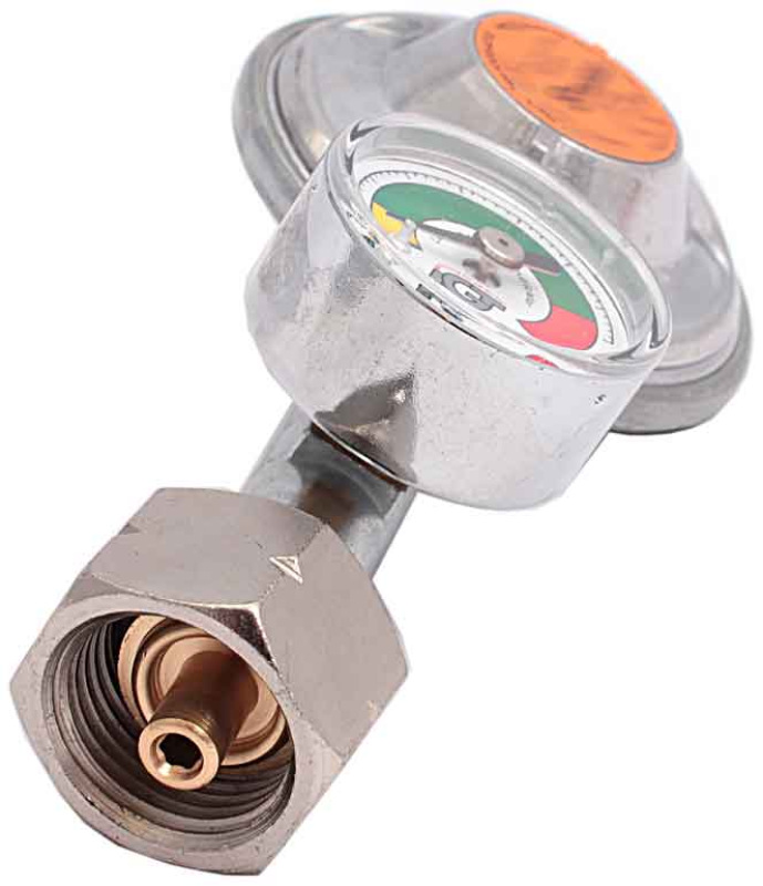Regulátor tlaku s manometrom pre fľašu 11 kg, 12 Barov, závit 21,8 mm, PRO-TECHNIK 1