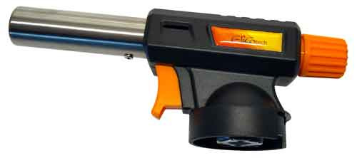 Spájkovacia lampa s piezo zapaľovačom a kartušou 220g, otočný uzáver, ELICO 2