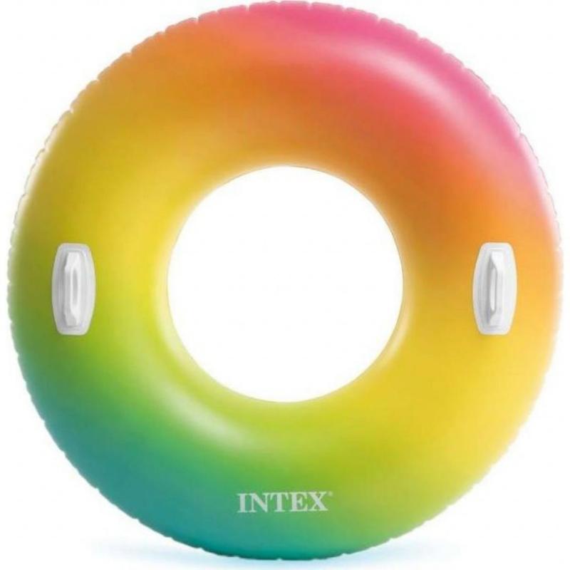 Kruh veľký Intex 58202 COLOR s držadlom 122cm