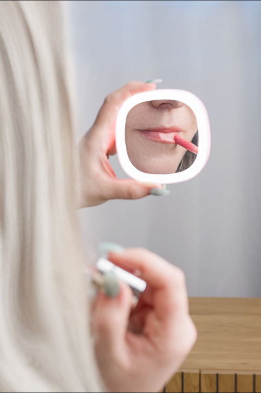 Zrkadlo Strend Pro XL1204011, vreckové, kozmetické, LED, 3xAAA, Sellbox 10 ks 5