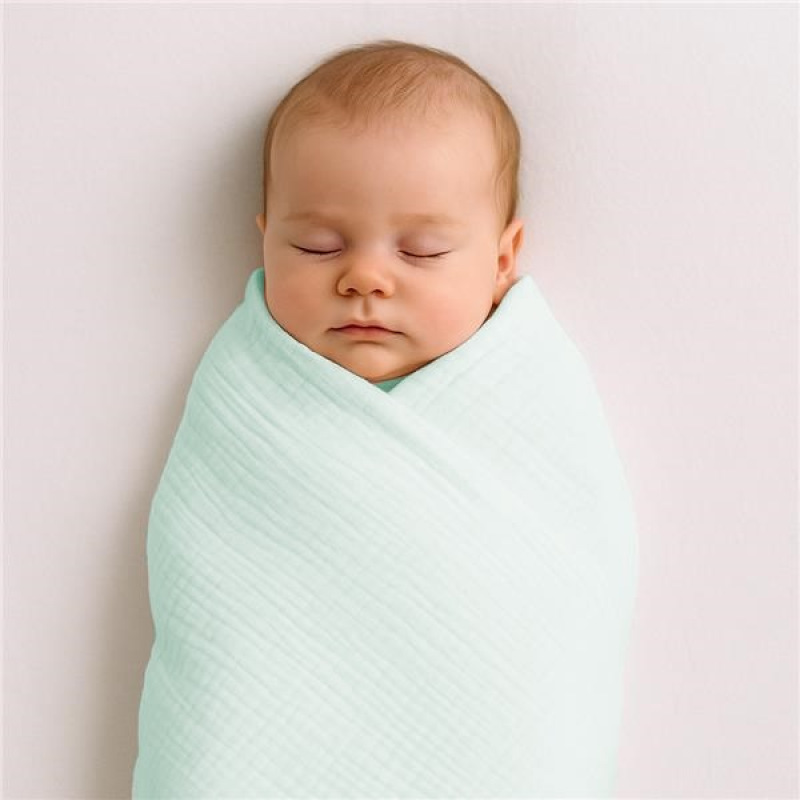 Mušelínová detská deka New Baby 70x100 cm mint 1