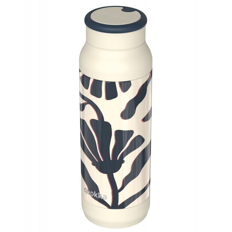 Quokka Pulse Smartgrip, Nerezová termo fľaša Abstract Leaves, 700ml, 40291