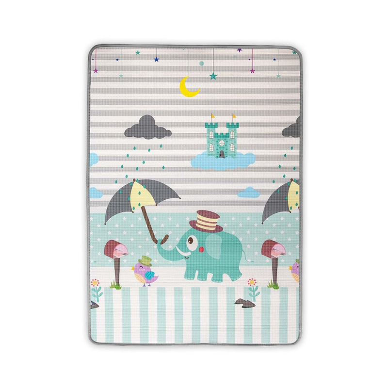 Obojstranná penová podložka Milly Mally Kinder Digits and Elephant 178x120 cm 1