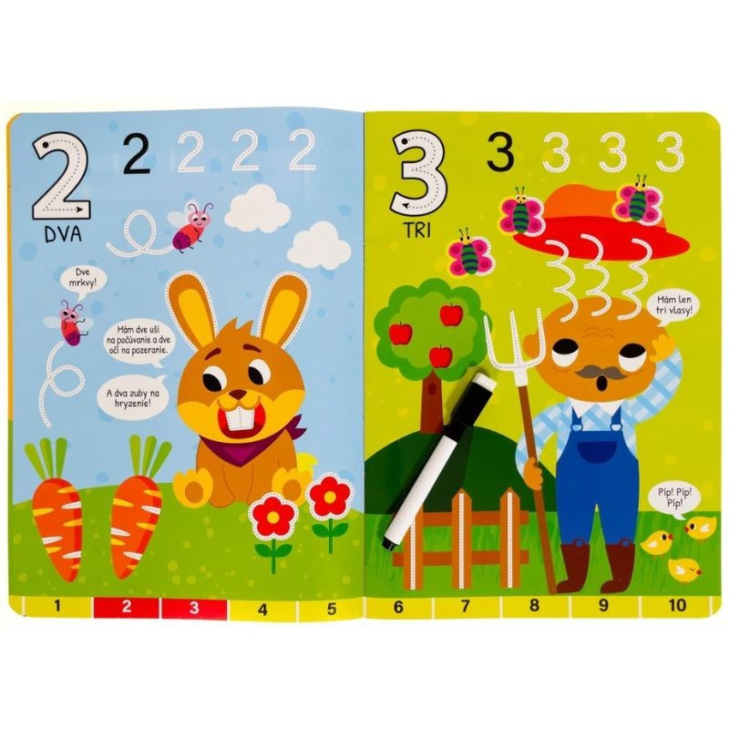 Čísla - Napíš, zmaž, zopakuj 1