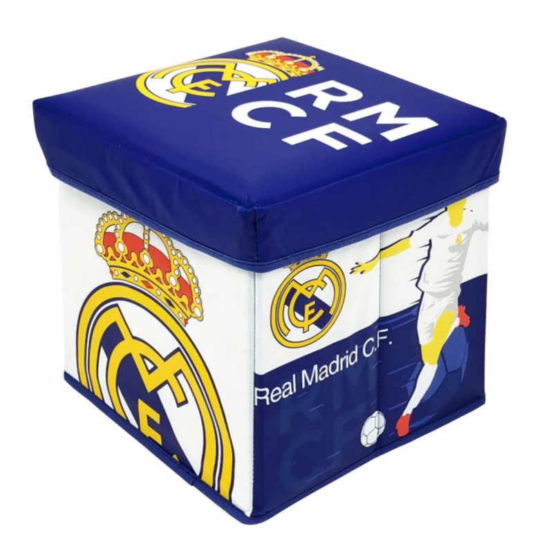 Úložný box s vrchnákom / taburetka 2v1 Real Madrid, RM13724