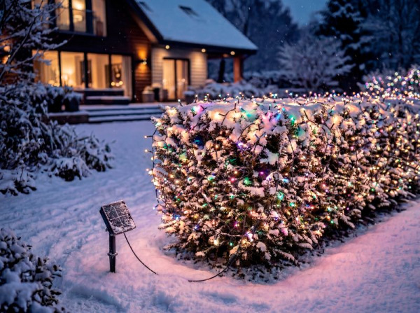 Reťaz MagicHome Vianoce, 200xLED, teplá biela, 8 funkcií, solárne napájanie, 20 m, IP44 2