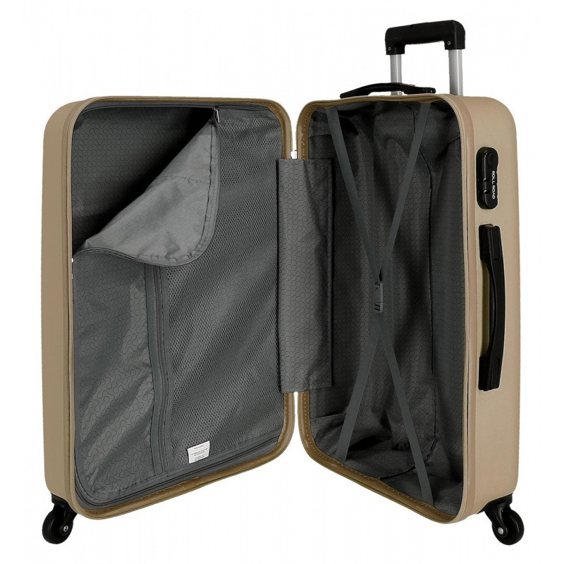 ROLL ROAD Flex Champagne, Sada ABS cestovných kufrov, 55-65cm, 5849569 4
