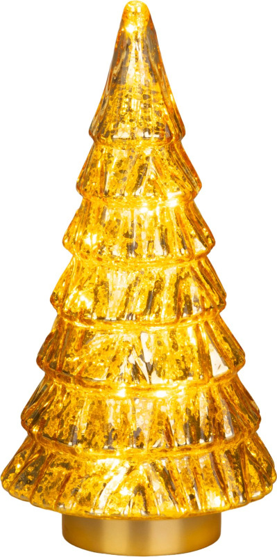 Dekorácia MagicHome Vianoce, Stromček, 12xLED teplá biela, 2xAA, IP20, 13x13x28 cm