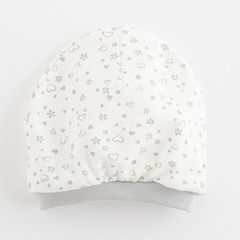 Dojčenská bavlnená čiapočka New Baby Srdiečka 80/86