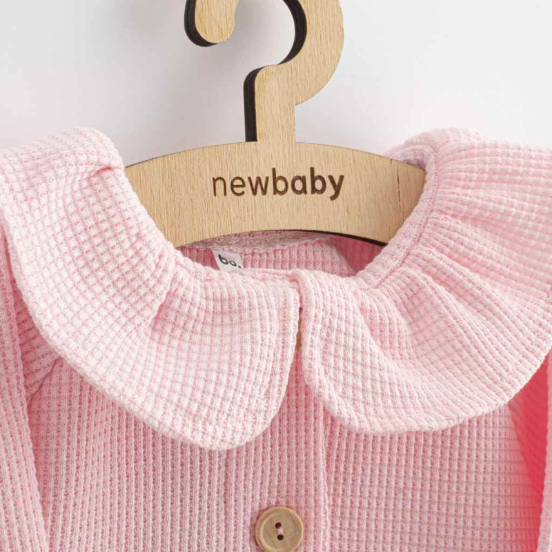 Dojčenský kabátik na gombíky New Baby Luxury clothing Laura ružový 92 (18-24m) 1