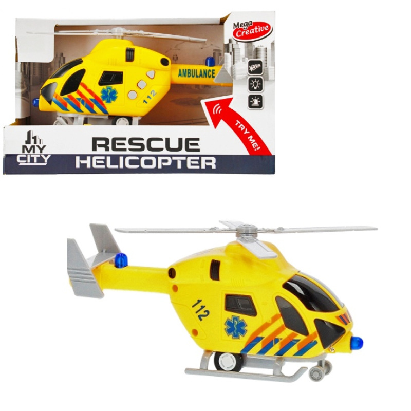 Helikoptéra - svetlo, zvuk