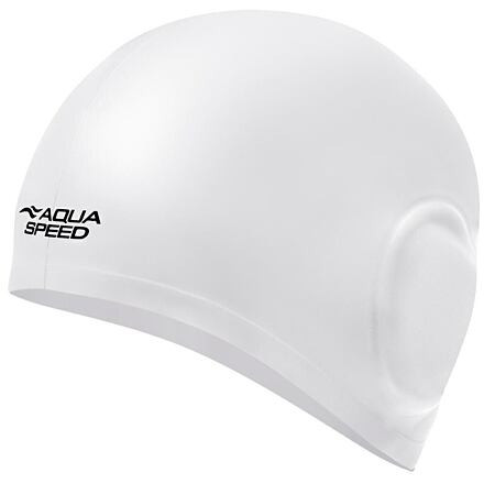Aqua-Speed Volume Ear Cap kúpacia čiapka biela