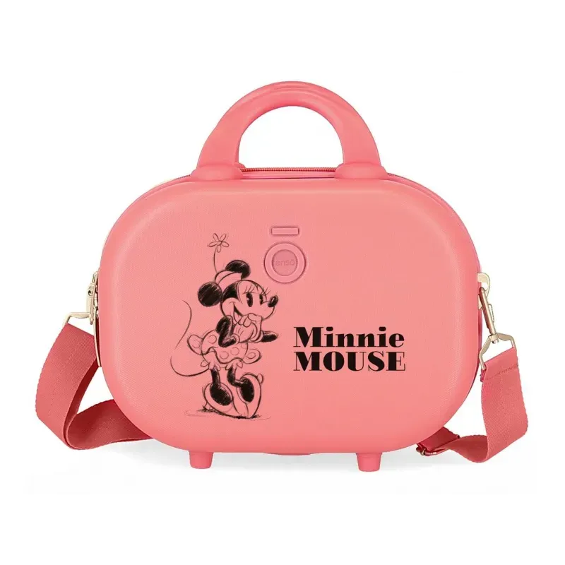 JOUMMA BAGS ABS kozmetický kufrík MINNIE MOUSE Happines Coral, 21x29x15cm, 9L, 3663922