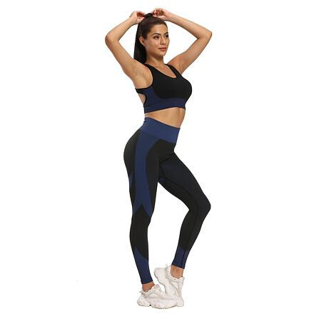 Yoga Sense fitness set dámsky čierna-modrá 1
