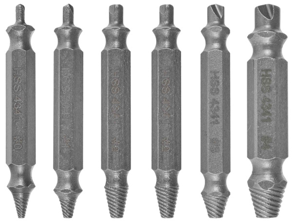Sada vyťahovačov zalomených skrutiek 6-dielna, KELTIN 1