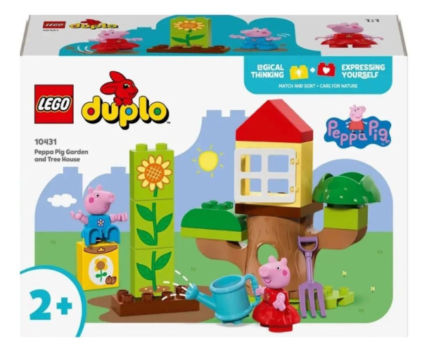 LEGO DUPLO Prasiatko Peppa – záhrada a domček na strome 1
