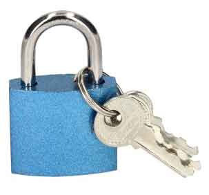 Zámok visiaci liatinový, farebný AB-30 mm, XL-TOOLS 3